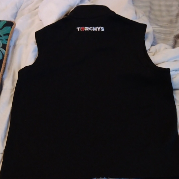 Patagonia Better Sweater  Midnight Black Sleeveless Vest W/ Torchys Logo - Picture 6 of 14